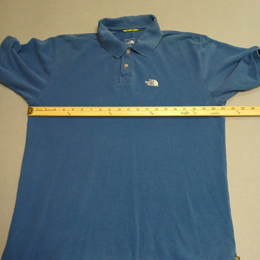 The North Face Polo‎ Shirt Mens M Blue A5 Series Short Sleeve Cotton Pique AYED